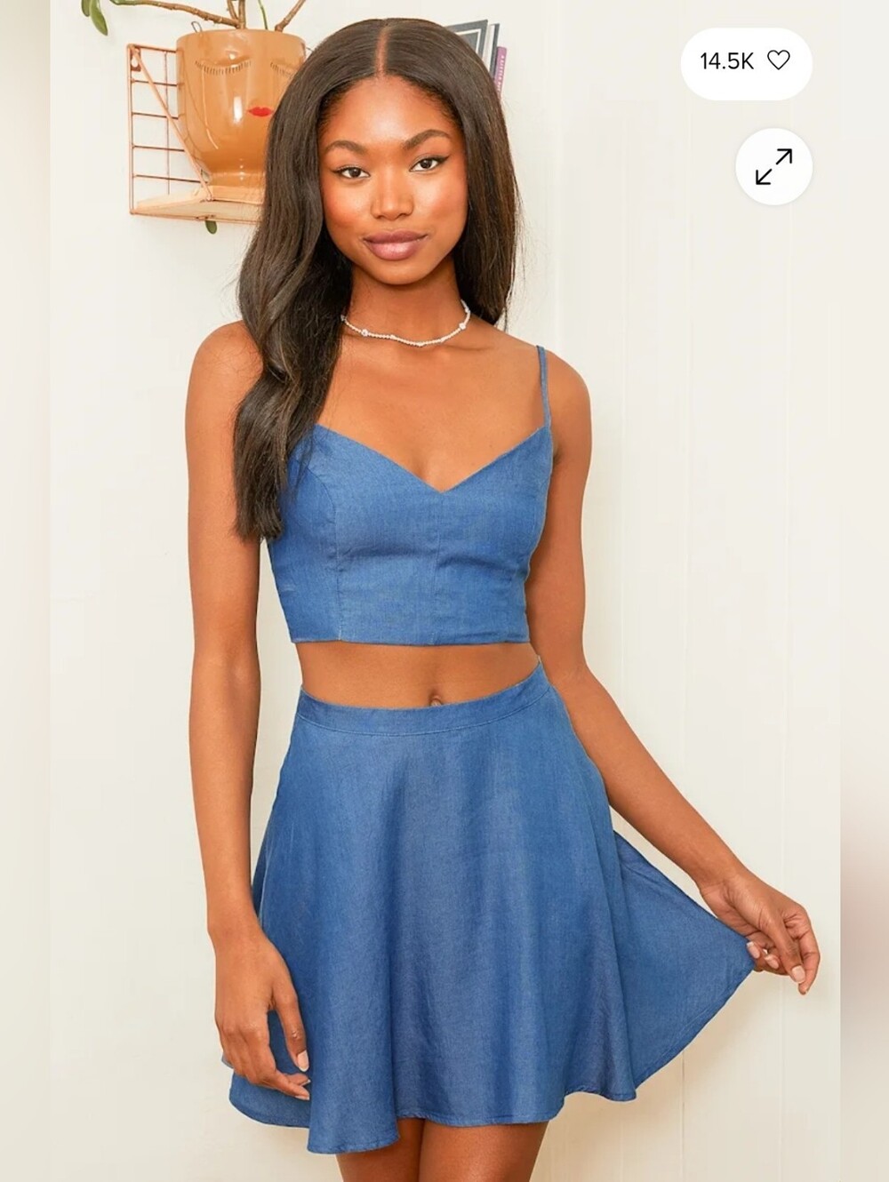Lulus Women's Blue Skirt